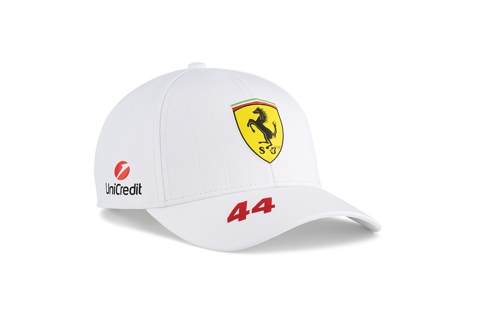 Gorra Ferrari con número 44 sin línea roja
